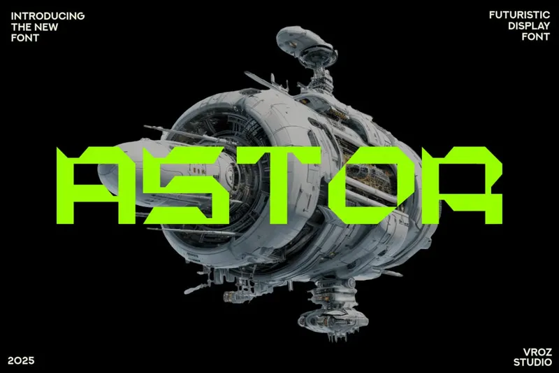 Astor futuristic font