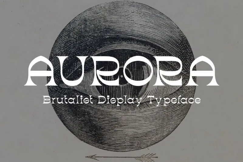 Aurora brutalist font