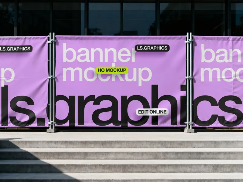 Construction banner mock up