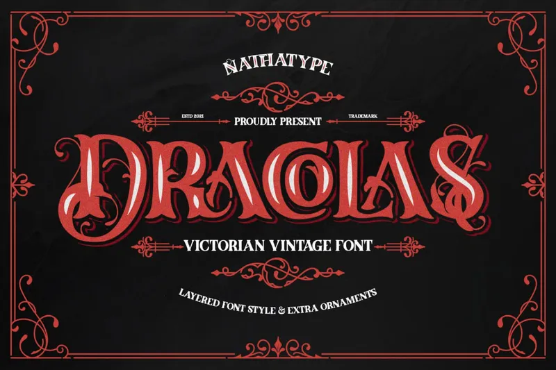 Dracolas vintage font