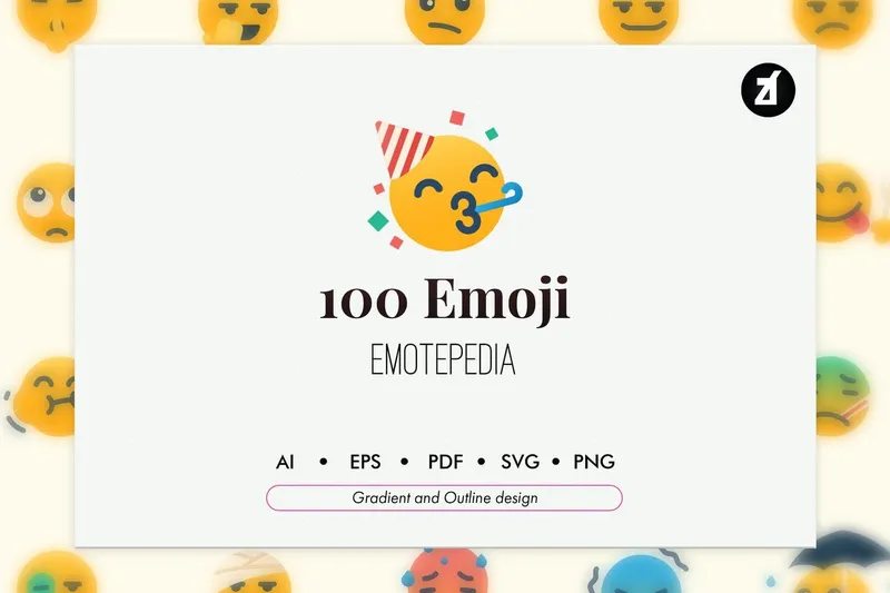 Free 100 emoji icons pack