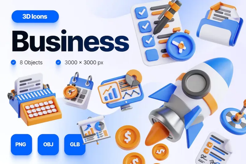 Free 3d icon business illustration
