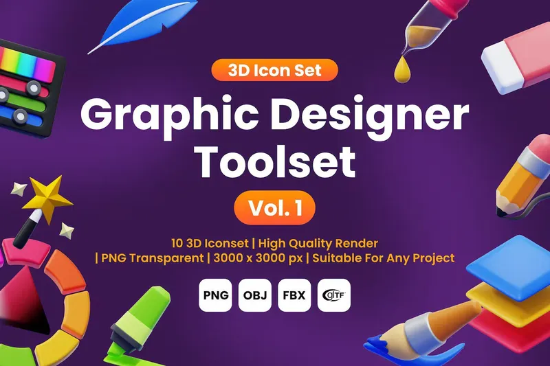 Free 3d icons grahic designer tools