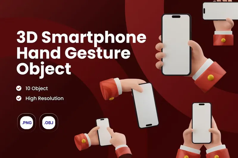 Free 3d icons smartphone hand