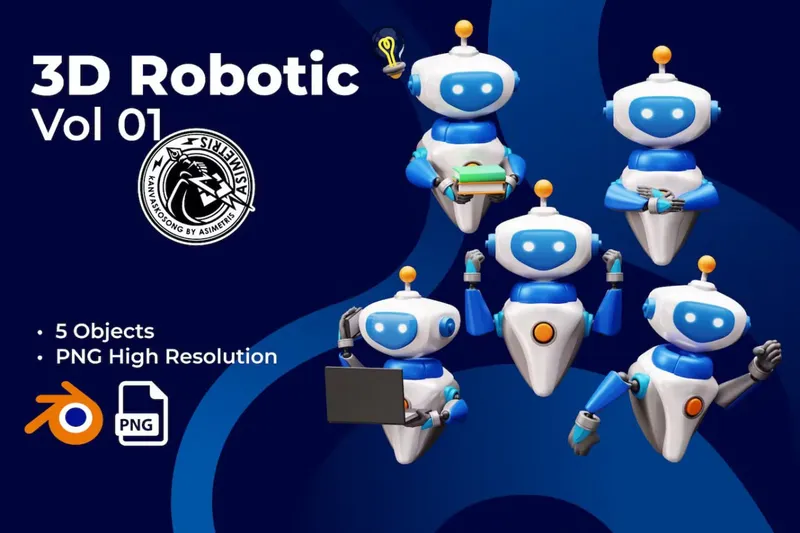 Free 3d robot icon