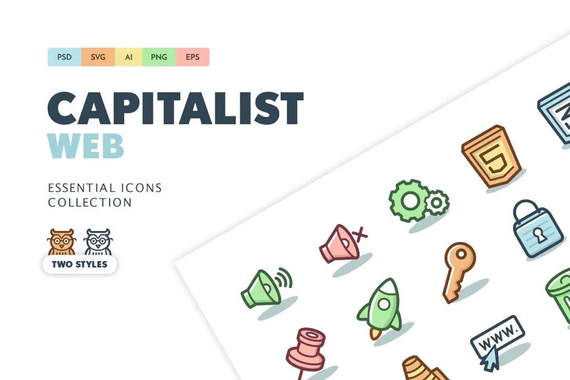 Free capitalist icon set