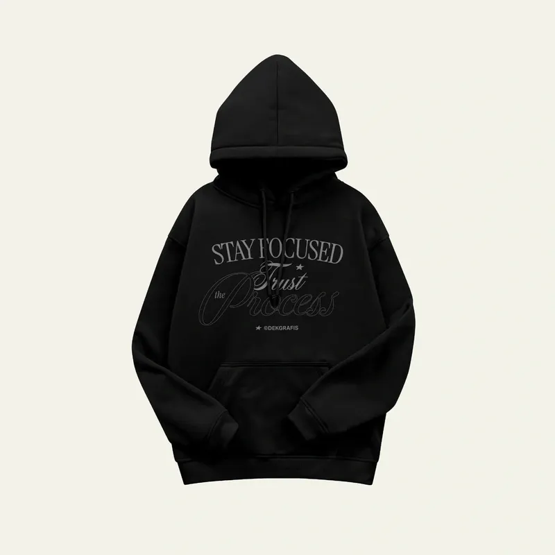 Free front black hoodie mock up