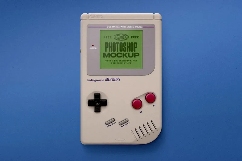Free gameboy mock up pack
