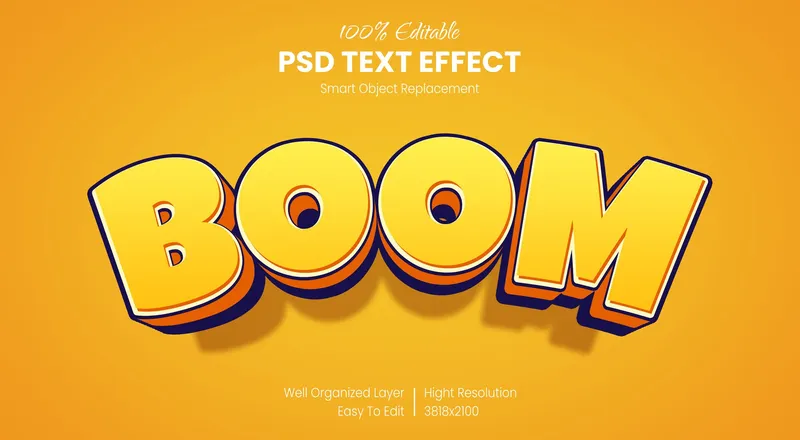 Free golden and comic text effect