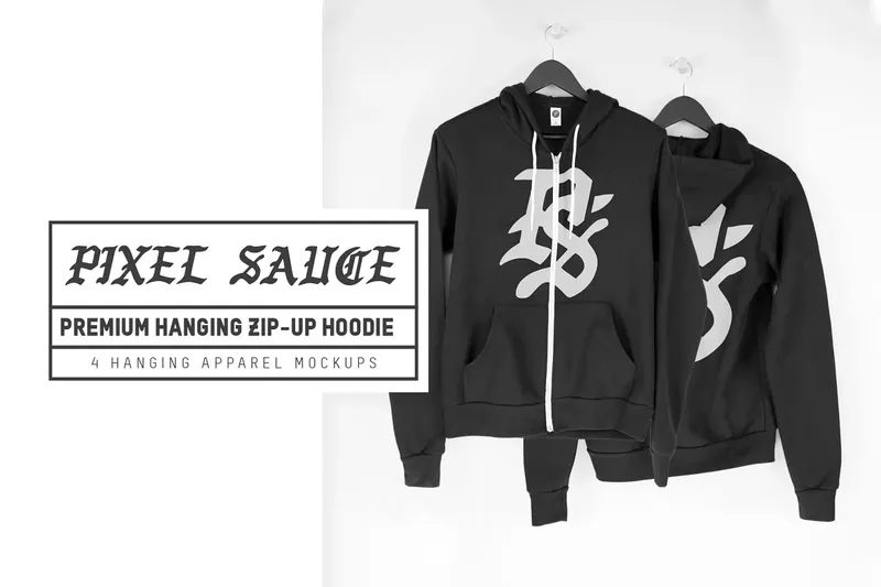 Free hanging hoodie mock up