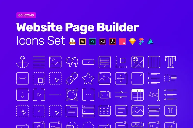 Free icons pack for website builder