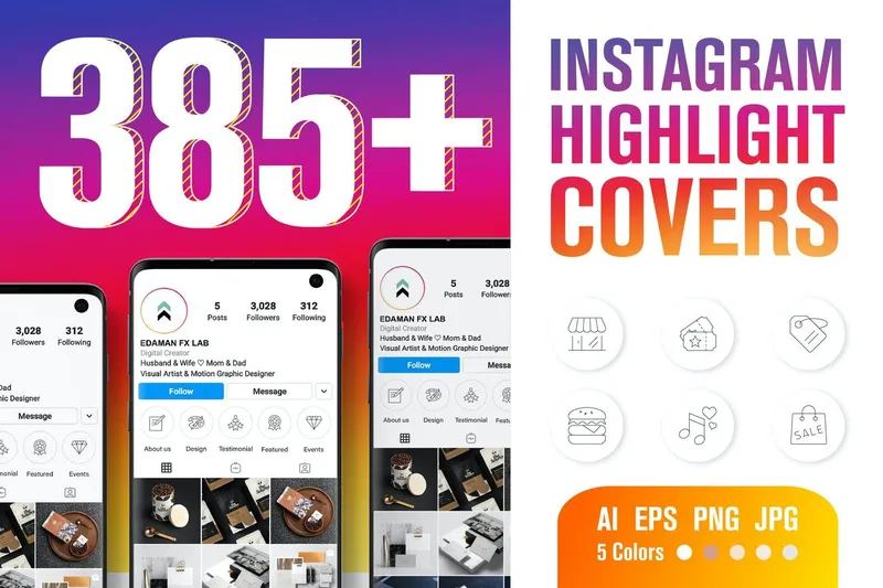 Free instagram highlights icons rar