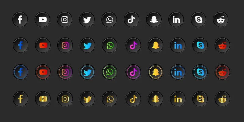 Free mega social media icon collection set