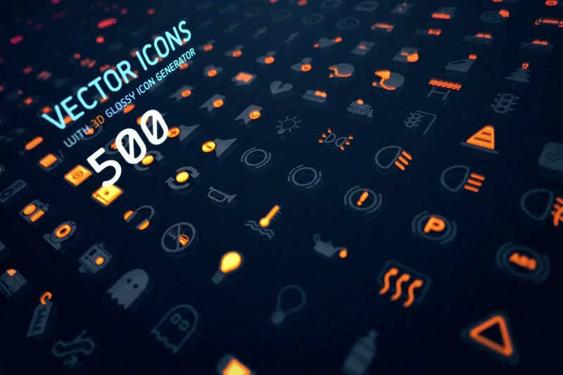Free mega vector icons and 3d generator