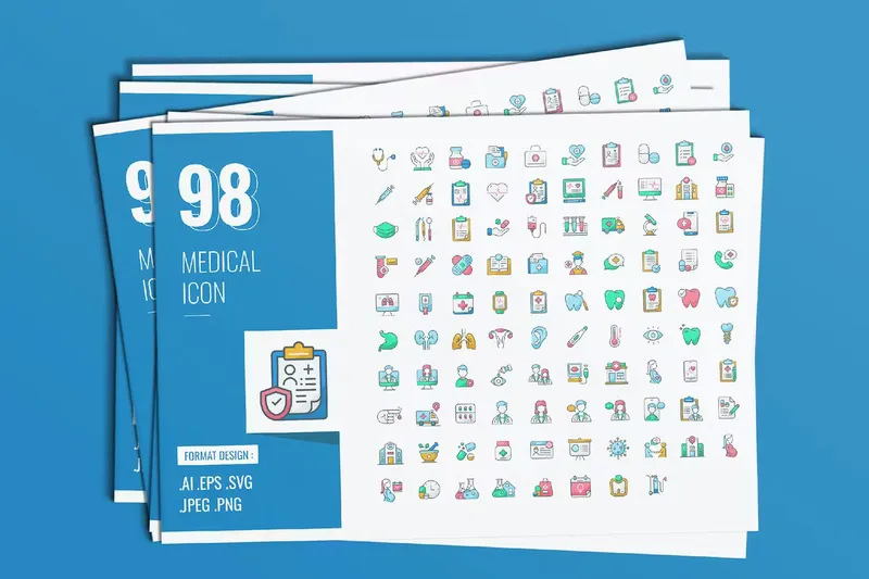 Free modern medical icons pack