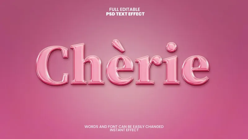 Free shining pink text effect