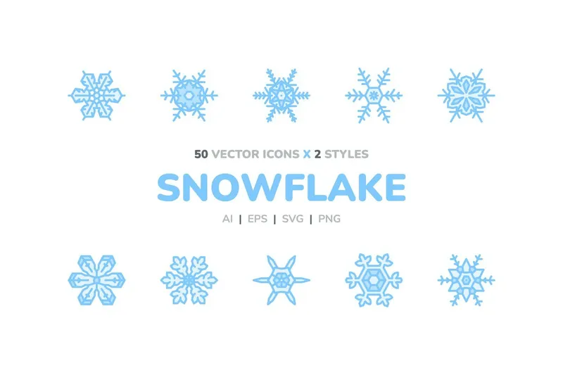 Free snowflake icons pack