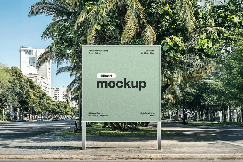 Free urban tropical billboard