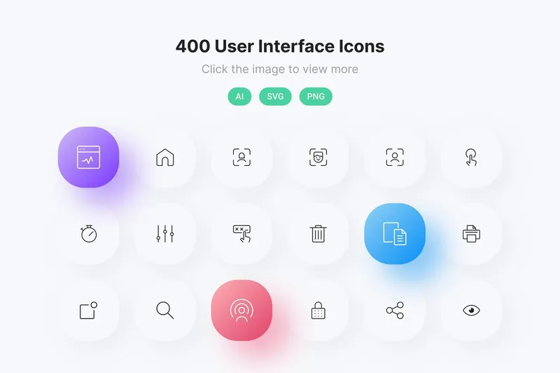 Free user interface icons set