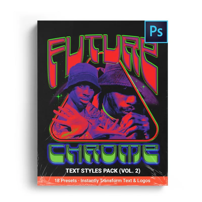 Future chrome text style