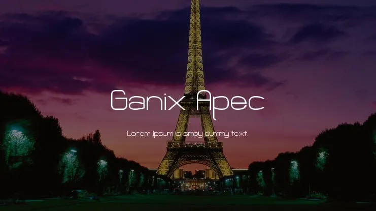 Ganix apec font