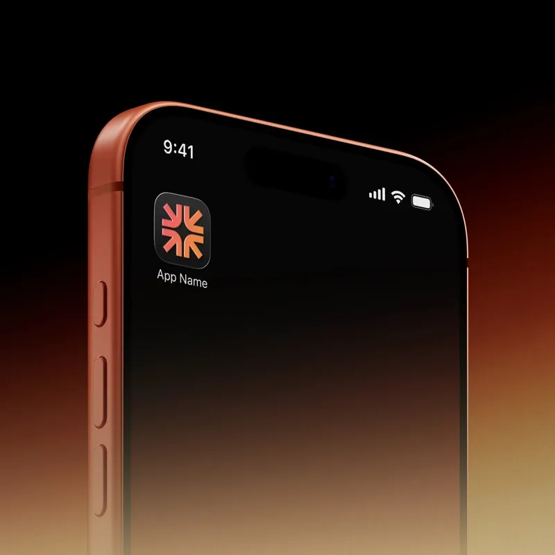 IOS Apps icon on Iphone  17 mock up