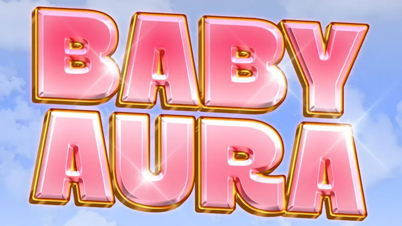 Pink glossy text effect