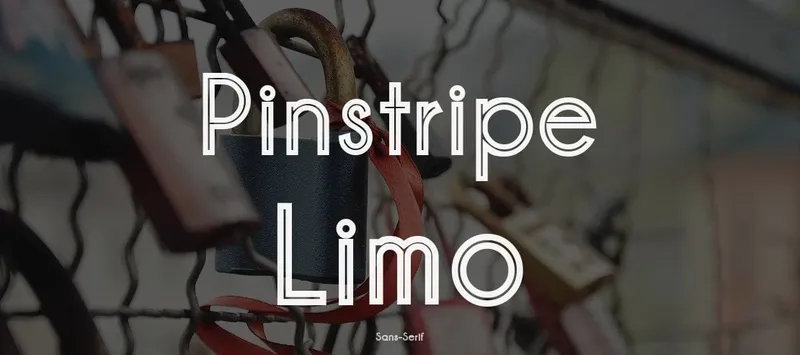 Pinstripe limo font
