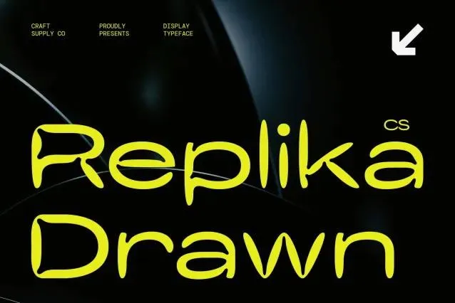 Replika drawn font