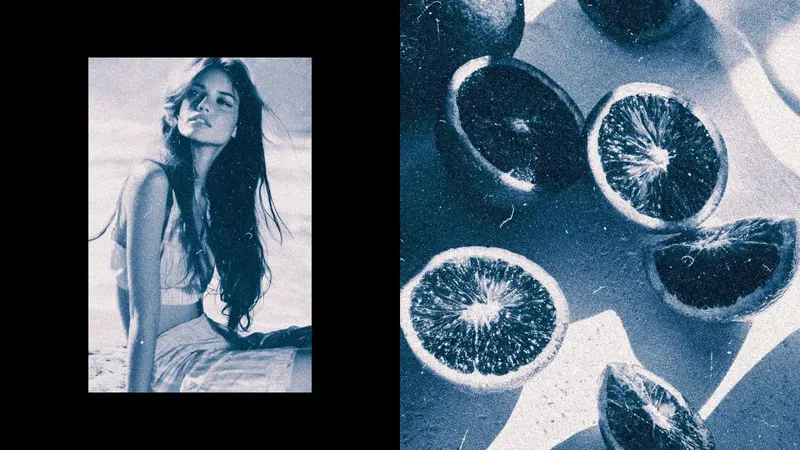 Retro print photo effect