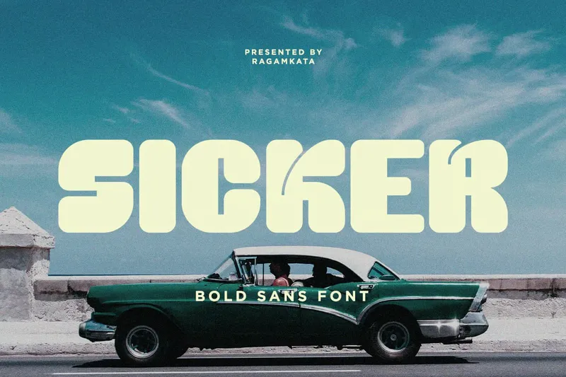 Sicker bold font