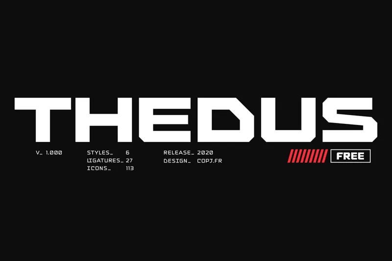 Thedus font