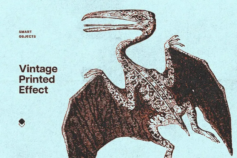 Vintage print effect